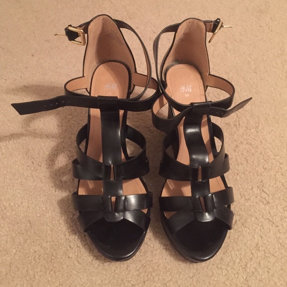 H&M Strappy Wedges Size 8