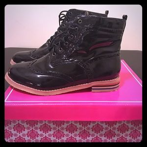 Trendy Black Patent Boot