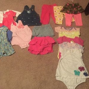 Various 0-9mo baby girl clothes