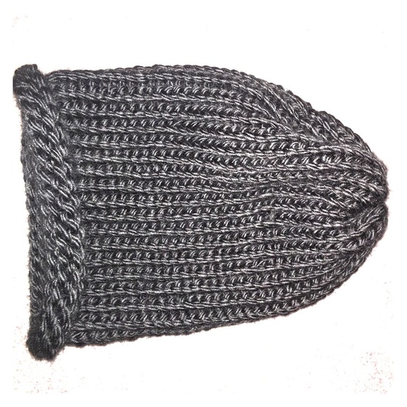 Black handmade knitted hat