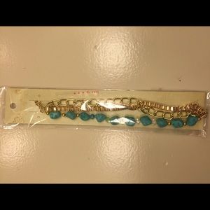 Gold and bead bracelet