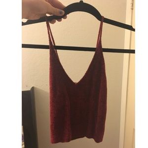 Adorable soft red crop top.