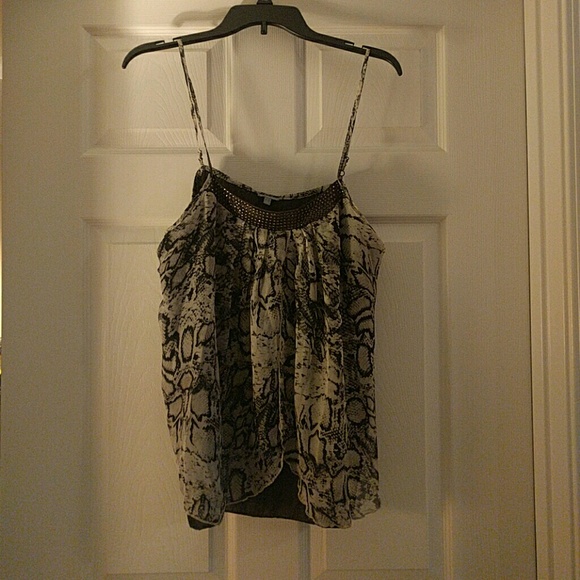 Brown/leopard print Charlotte Russe tank top