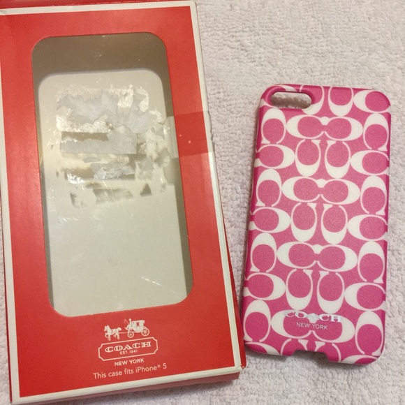 Coach Signature C Fitted Pink iPhone 5/5S case - Picture 1 of 2