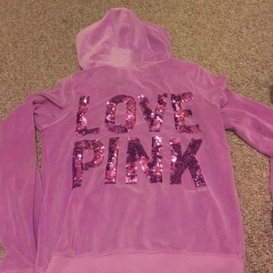 VS purple hoodie