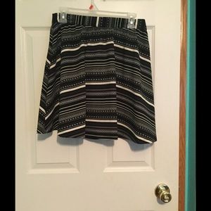 NWT Francesca's black striped skirt