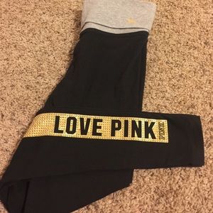 Pink yoga leggings