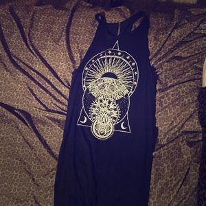 Long black summer dress