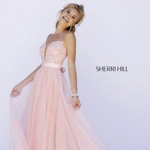 Sherri Hill 32229 prom dress nude pink