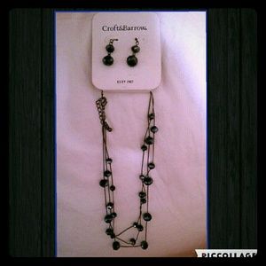 NWT Croft & Barrow Earring Necklace Set