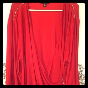 Dressy red blouse
