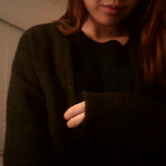 A grey cardigan