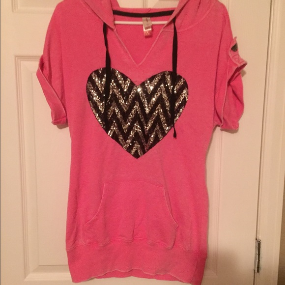 Hooded sweater dress