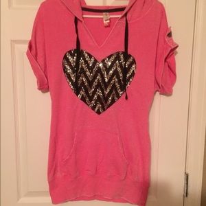 Hooded sweater dress