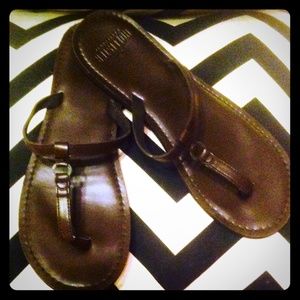 Hollister Leather Flip Flops