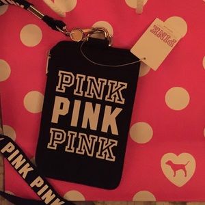 🚫Sold🚫 NWT PINK ID Holder and Lanyard