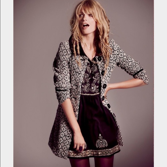 Free People Retro Tapestry Coat