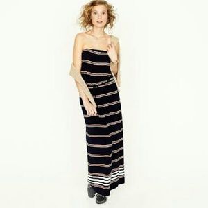 J crew. Blue amie maxi dress in engineered stripe