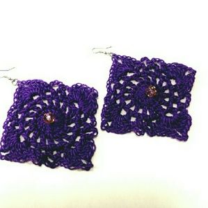 Handmade crochet earings