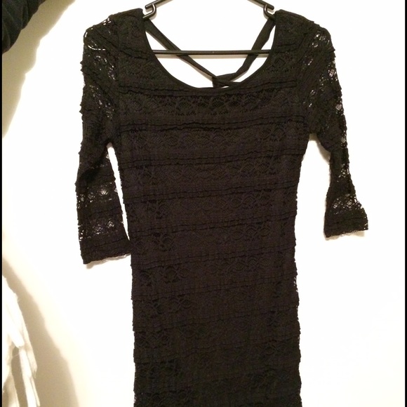 Black lace dress