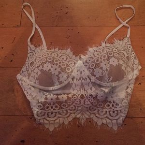 White lace bandeau/crop top!