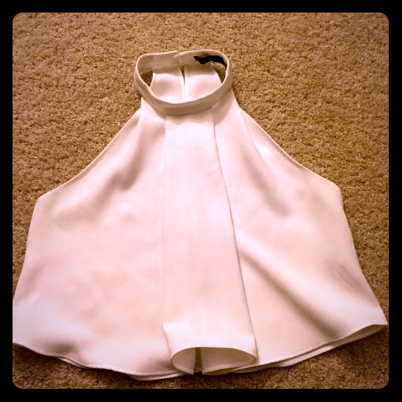 Zara Tops - Zara Woman Cream One Pleat Crop Top