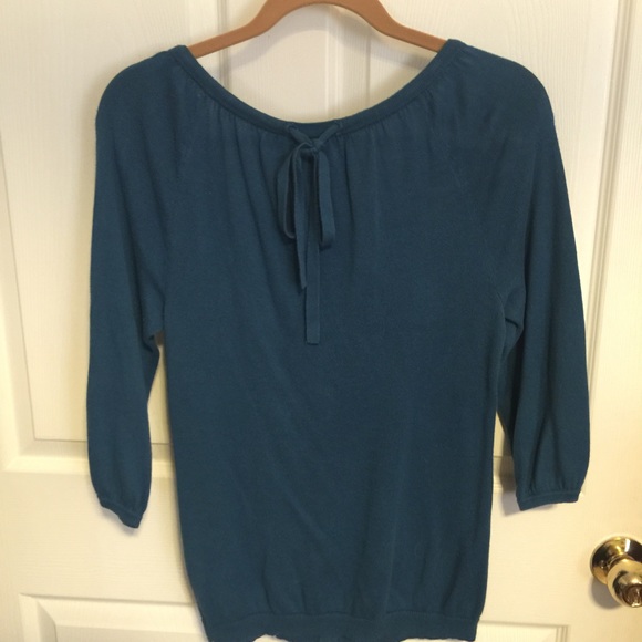 Juicy Couture Teal Cardigan w/ gold buttons - Picture 2 of 3