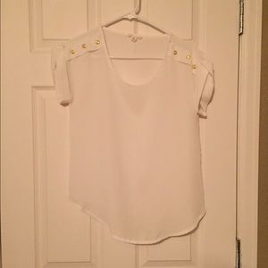 White and gold blouse