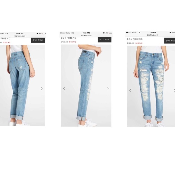 Blank nyc boyfriend ripped to shreds pants