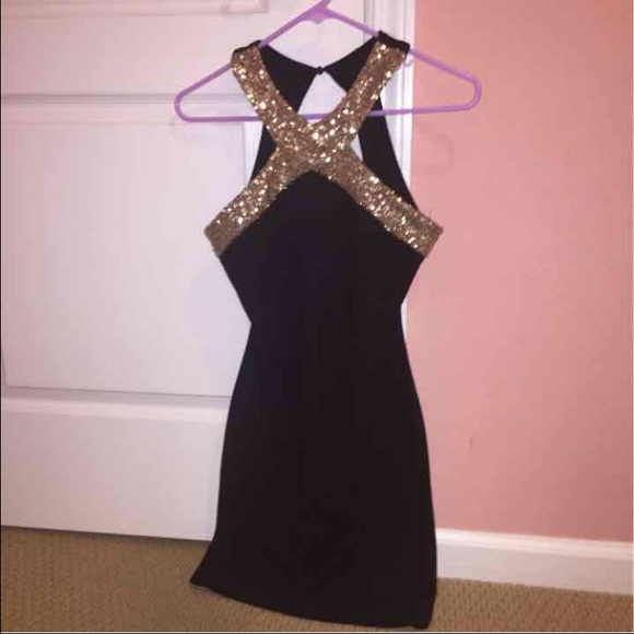 Black/gold dress