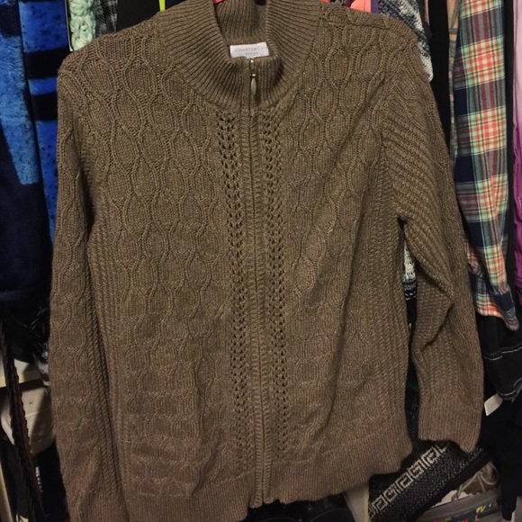 Charter club knit zip up