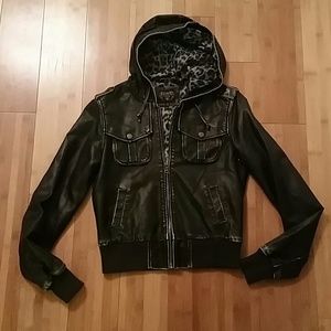 Black leather jacket