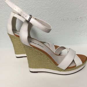 White Wedge Sandals