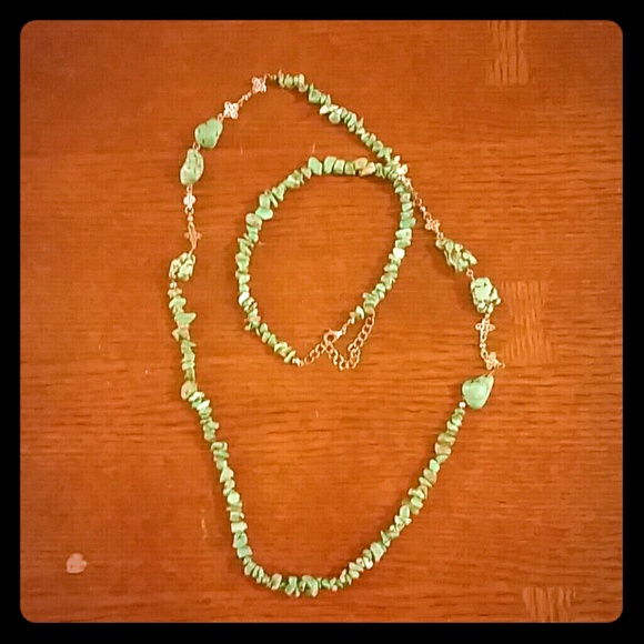 Turquoise and silver necklace