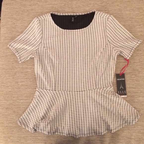 ⭐️HOST PICK⭐️Houndstooth Peplum Top - Picture 2 of 3