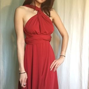 Red transforming dress