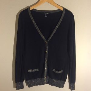Gold trim cardigan