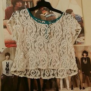 Sheer Lace Crop Top