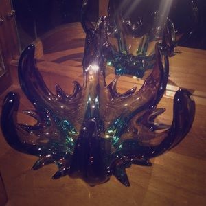Beautiful multicolored glass bowl!