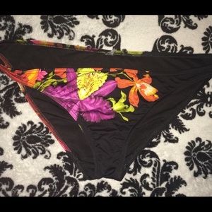 VS black floral bikini bottom