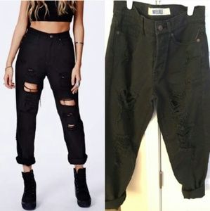 BLACK BRANDY MELVILLE BOYFRIEND JEANS