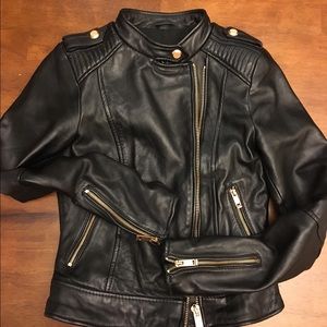Black leather jacket