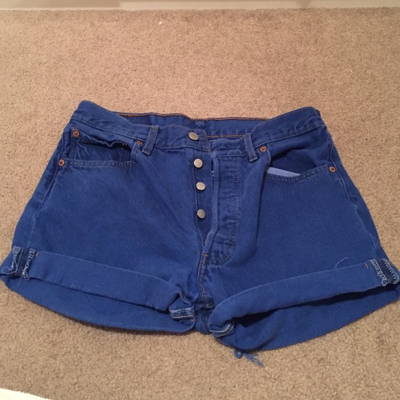 blue denim shorts