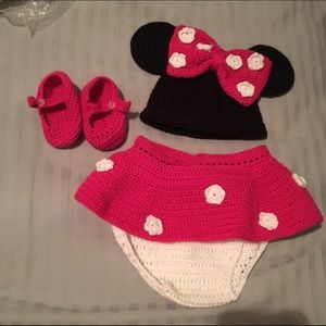 Newborn baby girl crochet outfit costume