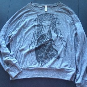 Grey Wolf Raglan Sweatshirt