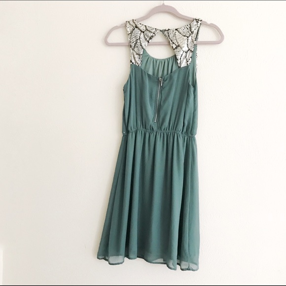 Brand New Beaded Chiffon Dress - Picture 2 of 3