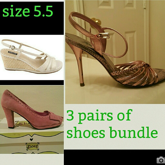 Shoes - 3 pairs of shoes sizes 5.5