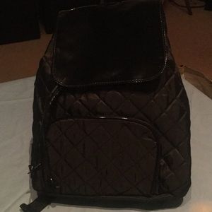 Black backpack purse
