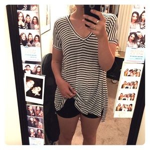 Brandy Melville Striped Oversize Tee