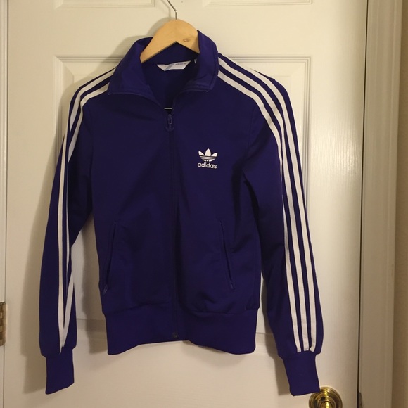 Purple Adidas track jacket